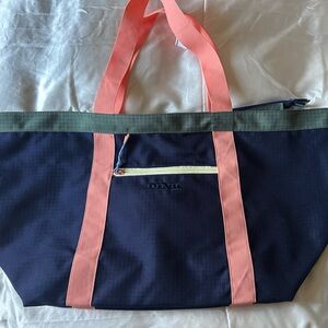 PINK Victoria's Secret Navy and Coral Tote Bag